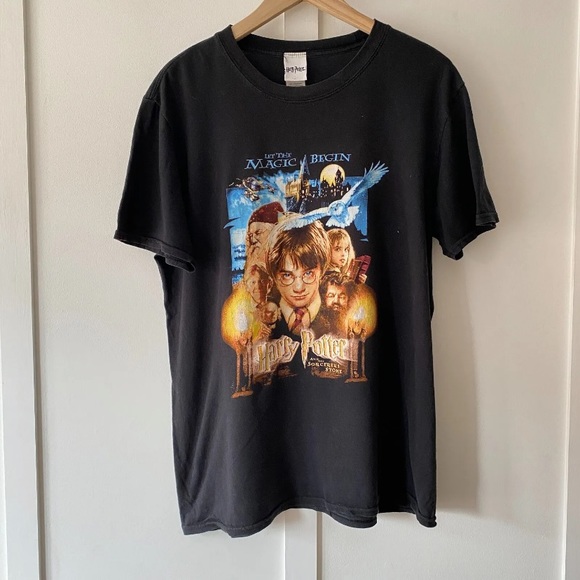 Gildan Other - Vintage Harry Potter and The Sorcerer's Stone T Shirt 2001 Black Size Large